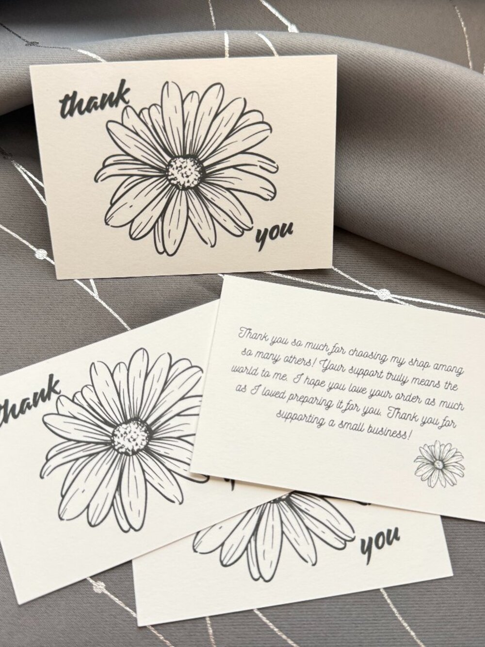 2.5 x 3.5 Minimalist Customer Appreciation Cards - Perfect for Package 30 Total